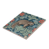 Carreau Raccoon William Morris style droite face floral (Côté)