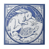 Carreau Race Hare & Tortoise Repro Minton TIle (Devant)