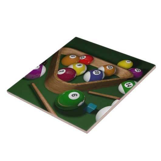 Carreau "Rack'em up", jeu de billard (Côté)