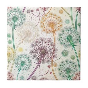 Carreau Rainbow Dandelion Breeze - Flore capricieuse