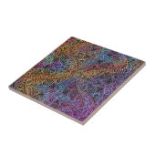 Carreau Rainbow Kaleidoscope Mandala (Côté)