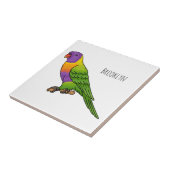 Carreau Rainbow lorikeet bird cartoon illustration  (Côté)
