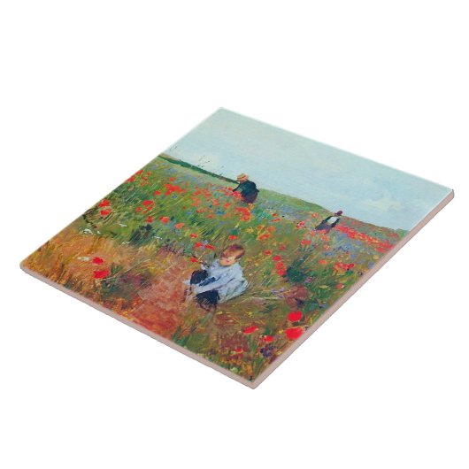 Carreau Ramasser les fleurs dans un champ, Mary Cassatt (Côté)