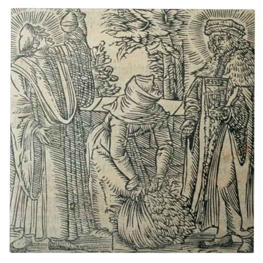 Carreau Rassemblant des herbes pour la médecine, 1534 (Devant)