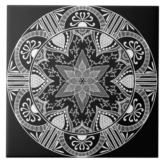 Carreau Raven Mandala (Devant)