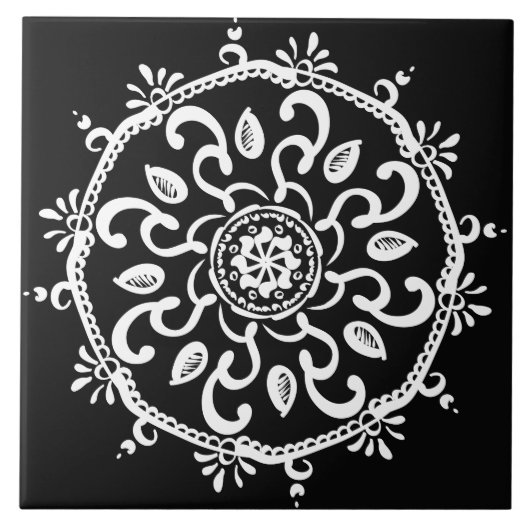 Carreau Raven Mandala (Devant)