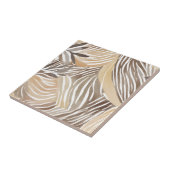 Carreau Rayé Moderne Neutre Beige Simple (Côté)