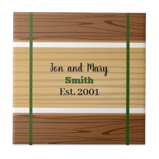 Carreau Rayé vert et aspect bois 