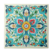 Carreau Rayon de fleur turquoise d'Iznik (Devant)