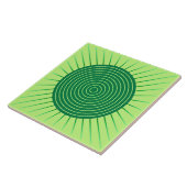 Carreau Rayon de soleil géométrique moderne - vert vert et (Côté)