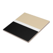 Carreau Rayure Abstraite Beige Noir (Côté)