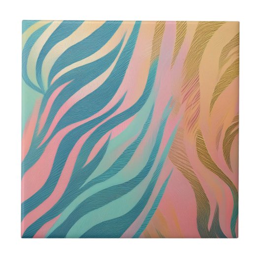 Carreau Rayure de tigre pastel (Devant)