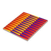 Carreau Rayures Bleu Rouge Jaune (Côté)