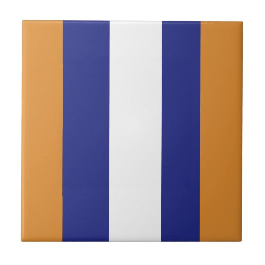 Carreau rayures Brown, bleu marine et blanc (Devant)
