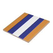 Carreau rayures Brown, bleu marine et blanc (Côté)