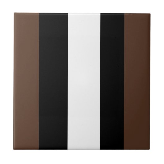 Carreau rayures Brown, noir et blanc (Devant)