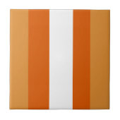 Carreau rayures Brown, orange et blanches (Devant)