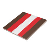 Carreau rayures Brown, rouges et blanches (Côté)