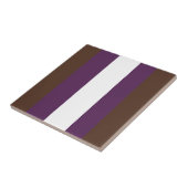 Carreau rayures Brown, violettes et blanches (Côté)