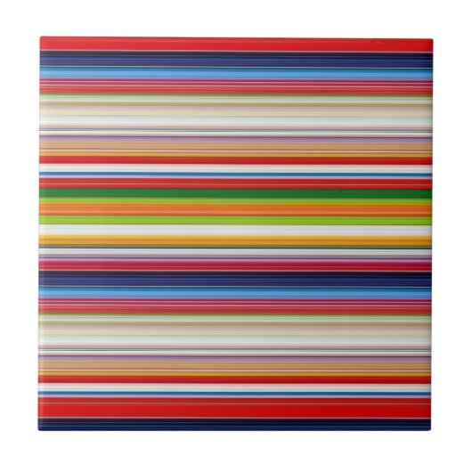 Carreau Rayures colorées chaudes (Devant)