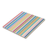 Carreau Rayures colorées de sucrerie (Côté)