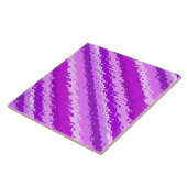 Carreau Rayures de verre - nuances de violet améthyste (Côté)