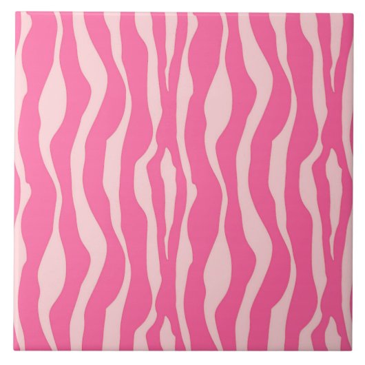 Carreau Rayures de zèbre - Fuchsia et rose clair (Devant)