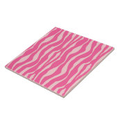 Carreau Rayures de zèbre - Fuchsia et rose clair (Côté)