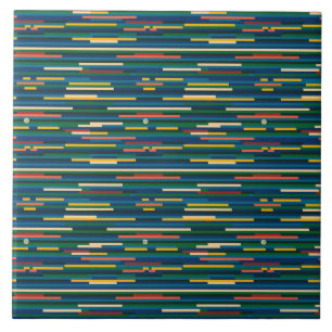 Carreau Rayures Horizontales Colorées Art Abstrait