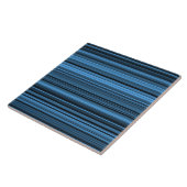 Carreau Rayures Noir Bleu (Côté)