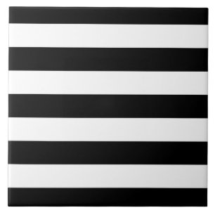 Carreau Rayures noires et blanches de style moderne