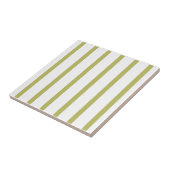 Carreau Rayures Vert Blanc Épais Mince (Côté)