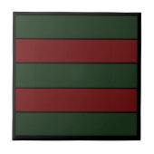 Carreau Rayures vertes et rouges de Noël classiques  (Devant)