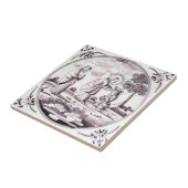 Carreau RBT06 Delft Biblique Manganèse Carrelage en cérami (Côté)