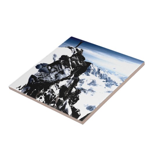 Carreau Réalisation de l'alpiniste hiver de neige (Côté)