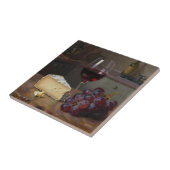 Carreau Realistic Red Wine Cheese Grapes Still Life (Côté)