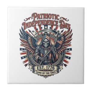 Carreau Reaper Chrome Patriotique Squelette de Patriote So