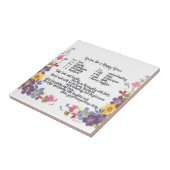 Carreau Recette à la maison heureuse (Côté)