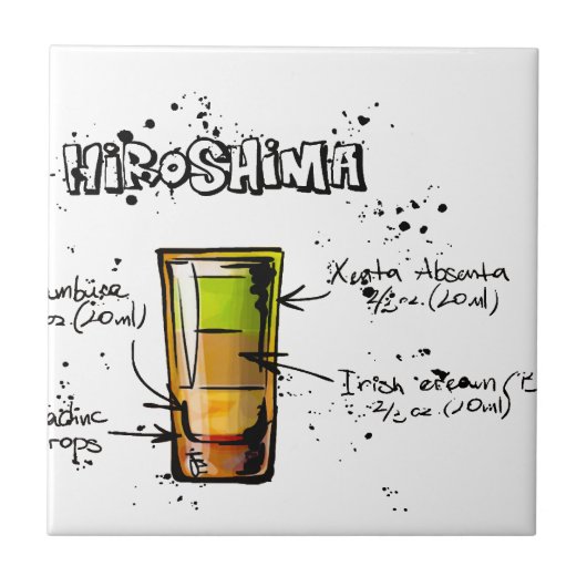 Carreau Recette de cocktail d'Hiroshima (Devant)