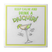 CARREAU RECETTE DE DAIQUIRI COCKTAIL ART (Devant)