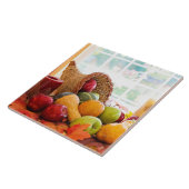 Carreau Récolte de table classique de cornucopia d'automne (Côté)
