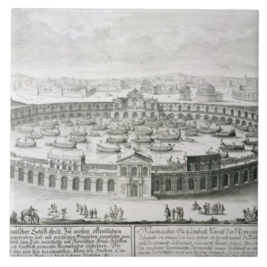 Carreau Reconstruction d'une bataille navale romaine, de (Devant)