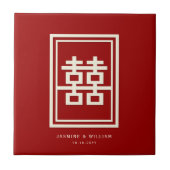 Carreau Rectangle double bonheur Mariage chinois classique (Devant)