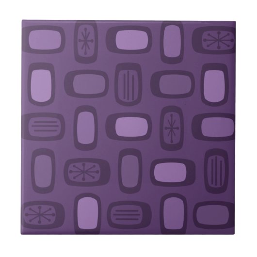 Carreau Rectangles arrondies MCM du milieu du siècle (Devant)