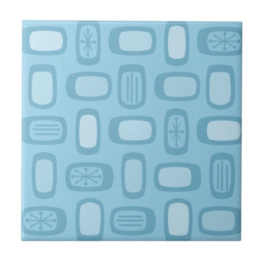 Carreau Rectangles arrondies MCM du milieu du siècle Bébé  (Devant)