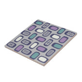 Carreau Rectangles arrondies MCM du milieu du siècle gris (Côté)