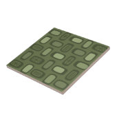 Carreau Rectangles arrondies MCM du milieu du siècle vert  (Côté)