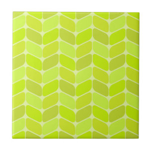 Carreau Rectangles diagonales vintages Chartreuse