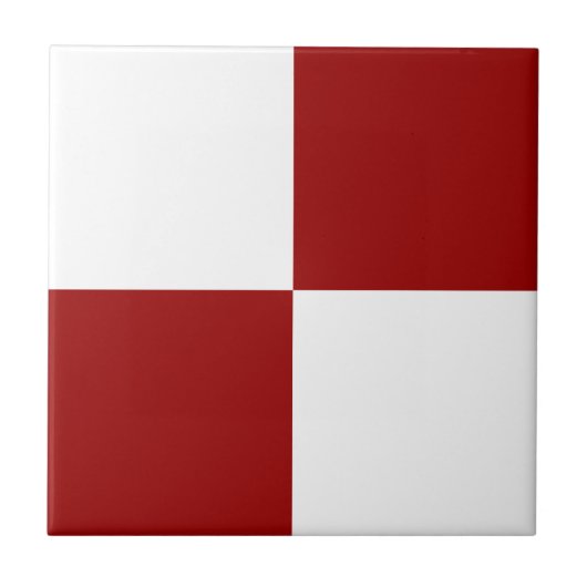 Carreau Rectangles rouges et blancs (Devant)