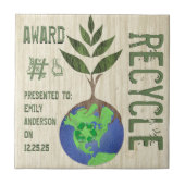 Carreau Recycle Arbre Terre Globe Bois Globe (Devant)